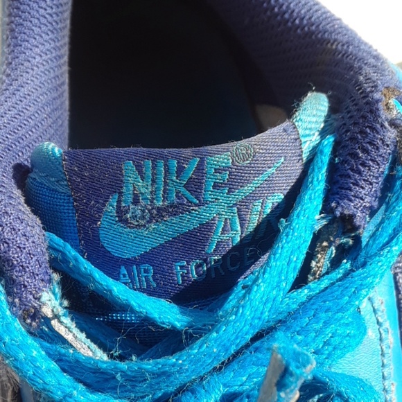 Nike Air Force 1 blue youth trainers sneakers - Picture 4 of 8